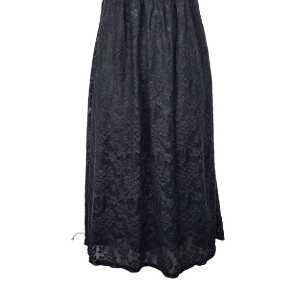 Anthropologie HD in Paris Womens Black Textured Lace Mesh Smocked Dress Size XS - Picture 4 of 10